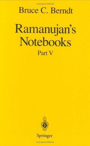 Tapa de Ramanujan's Notebooks, Part V