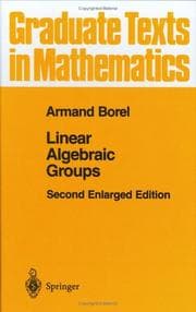 Tapa de Linear algebraic groups