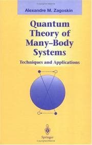 Tapa de Quantum theory of many-body systems