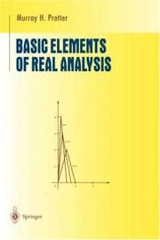 Tapa de Basic elements of real analysis