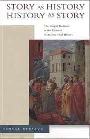 Tapa de Story as History - History as Story