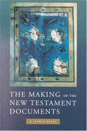 Tapa de The making of the New Testament documents