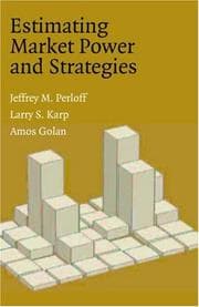 Tapa de Estimating Market Power and Strategies