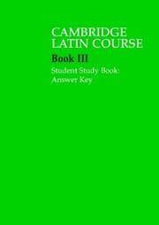 Tapa de Cambridge Latin Course 3 Student Study Book Answer Key