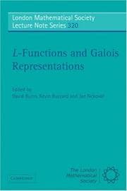 Tapa de L-functions and Galois representations