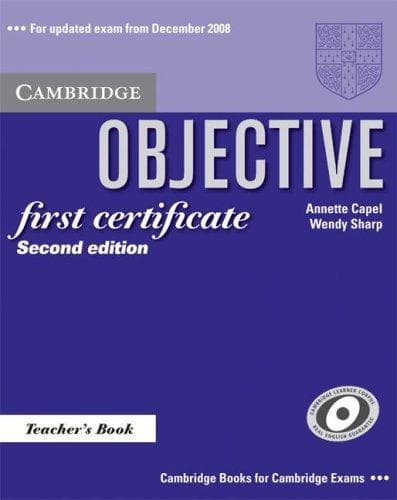 Tapa de Objective First Certificate Teacher's Book