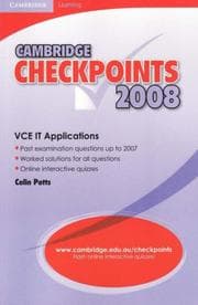 Tapa de Cambridge Checkpoints VCE IT Applications 2008