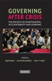 Tapa de Governing after crisis
