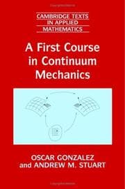 Tapa de A first course in continuum mechanics