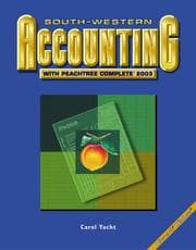 Tapa de South-Western Accounting with Peachtree Complete  2003 (with CD-ROM)