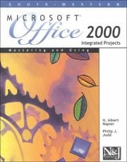 Tapa de Mastering and Using Microsoft Office 2000 Integrated Projects