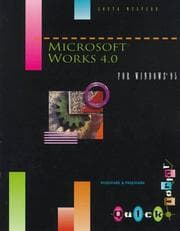 Tapa de Microsoft Works 4.0 for Windows 95 (Quicktorials Series)