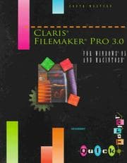Tapa de Claris Filemaker Pro 3.0 for Windows 95 and Macintosh (Quicktorials Series)