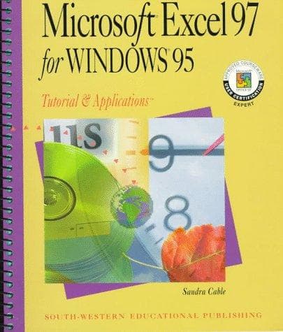 Tapa de Microsoft Excel 97 for Windows 95