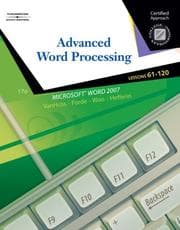 Tapa de Advanced Word Processsing, Lessons 61-120