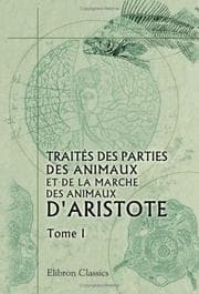 Tapa de Traités des parties des animaux et de la marche des animaux d\'Aristote