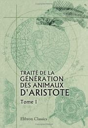 Tapa de Traité de la génération des animaux d\'Aristote