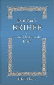 Tapa de Jean Paul\'s Briefe an Friedrich Heinrich Jakobi
