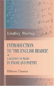 Tapa de Introduction to the English reader, or, A selection of pieces in prose and poetry