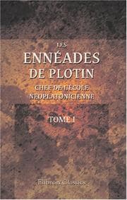 Tapa de Les Ennéades de Plotin, chef de l\'école néoplatonicienne