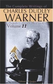Tapa de The Complete Writings of Charles Dudley Warner: Volume 11