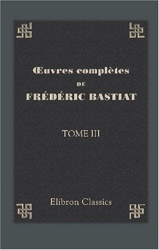 Tapa de uvres complètes de Frédéric Bastiat