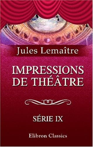 Tapa de Impressions de théâtre