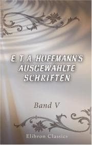 Tapa de E. T. A. Hoffmann\'s ausgewählte Schriften