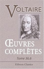 Tapa de uvres complètes de Voltaire: Nouvelle édition. Tome 36