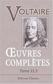 Tapa de uvres complètes de Voltaire: Nouvelle édition. Tome 35