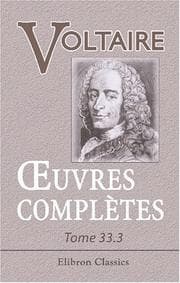 Tapa de uvres complètes de Voltaire: Nouvelle édition. Tome 33