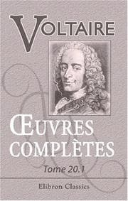 Tapa de uvres complètes de Voltaire: Nouvelle édition. Tome 20