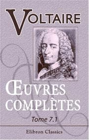 Tapa de Euvres complètes de Voltaire: Nouvelle édition. Tome 7
