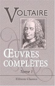 Tapa de uvres complètes de Voltaire: Nouvelle édition. Tome 1