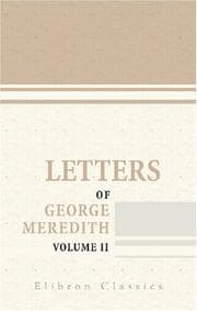 Tapa de Letters of George Meredith
