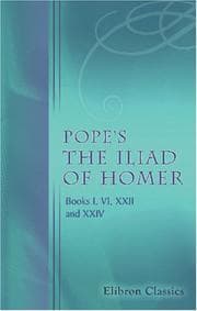 Tapa de Pope\'s The Iliad of Homer