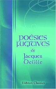 Tapa de Poésies fugitives de Jacques Delille
