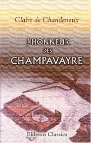 Tapa de L\'honneur des Champavayre
