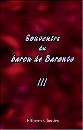 Tapa de Souvenirs du baron de Barante