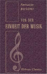 Tapa de Von der Einheit der Musik