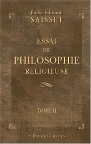 Tapa de Essai de philosophie religieuse