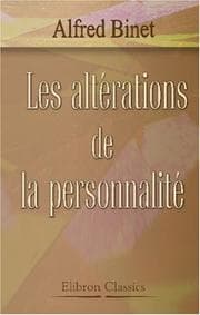 Tapa de Les altérations de la personnalité