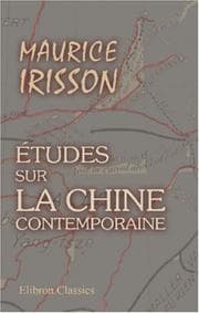 Tapa de Études sur la Chine contemporaine