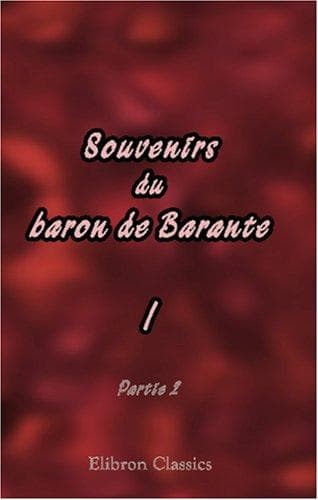 Tapa de Souvenirs du baron de Barante