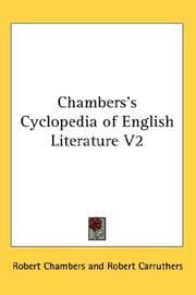 Tapa de Chambers's Cyclopedia of English Literature V2