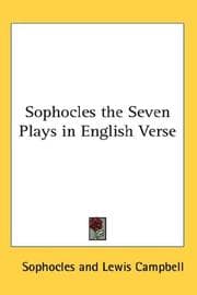 Tapa de Sophocles the Seven Plays in English Verse