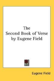 Tapa de Second Book of Verse by Eugene Field