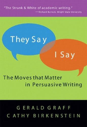 Tapa de "They say/I say"