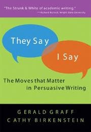 Tapa de "They say/I say"