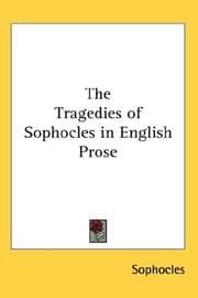 Tapa de The Tragedies of Sophocles in English Prose